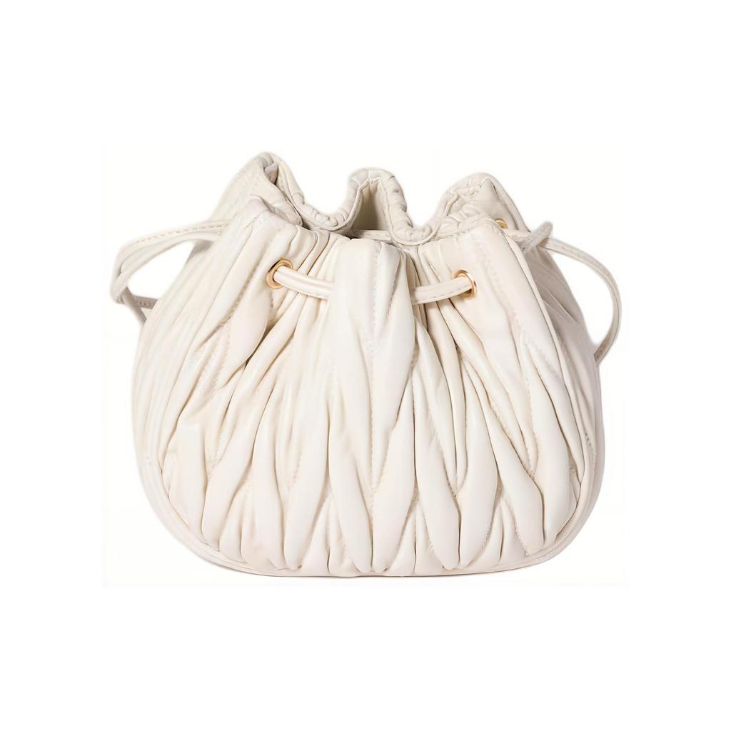 MIU MIU Matelassé Klassische Logo Lammleder Handtasche Damen Handtaschen Weiß 5ND022_AFPP_F0009