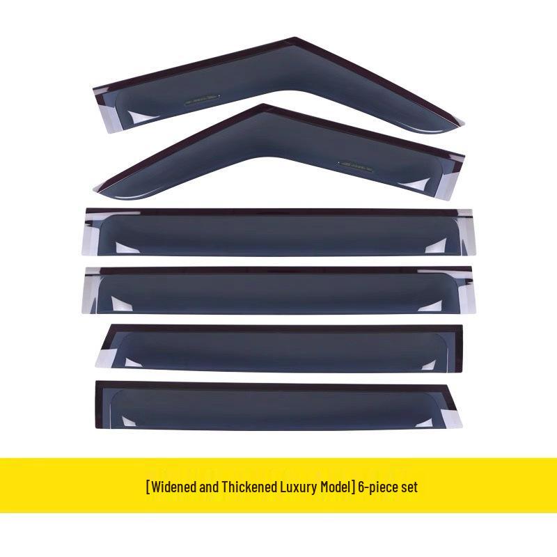 Jishi 01 Car Rain Guard: Wide & Thick Semi-Transparent Visor