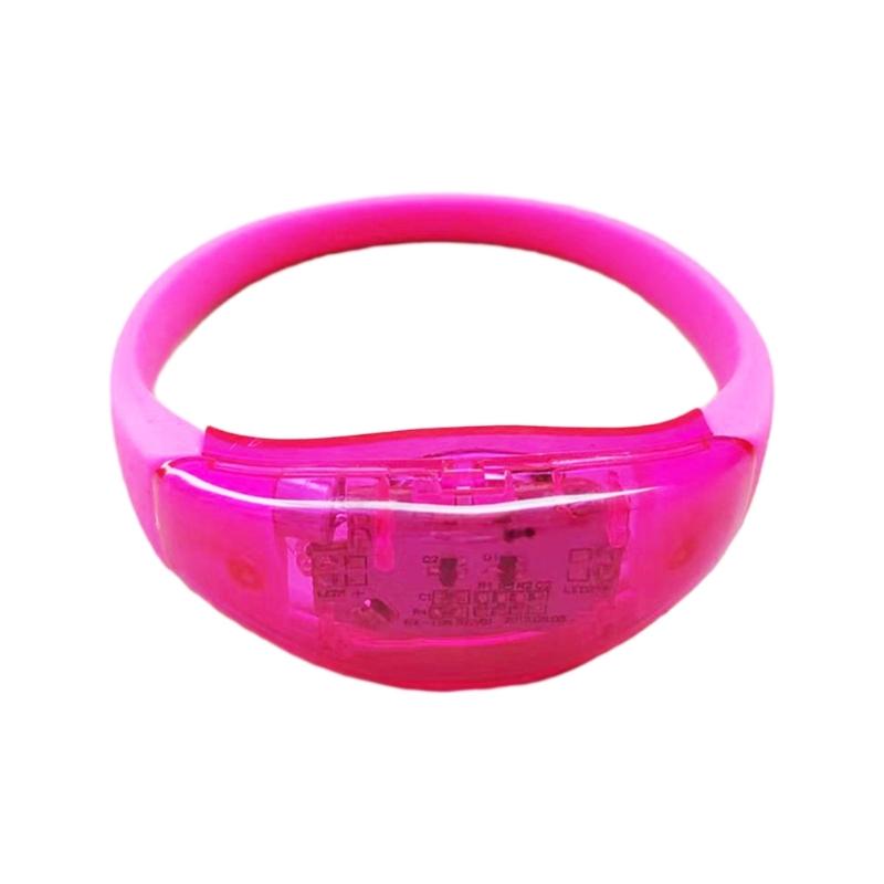 5 Stück Sprachaktivierte Sound Control LED Armbänder Blinkendes Silikon Armband Weihnachten Bar Konzert Festival Party Zubehör
