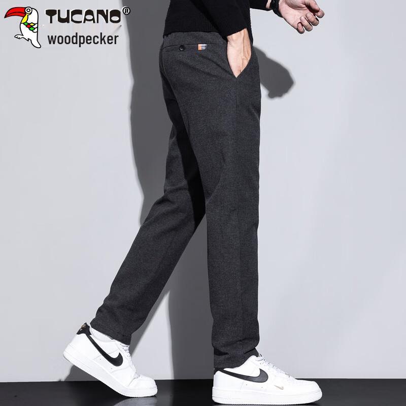 TUCANO Men's Wool Blend Straight-Leg Casual Business Pants