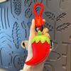 Cartoon Vegetable Keychain Carrot Car Keyring Fashion PU Leather Bag Pendant  Girl/Boy
