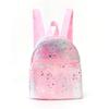 Rainbow Multicolor Pu Backpack For Kids With Storage And Adjustable Straps