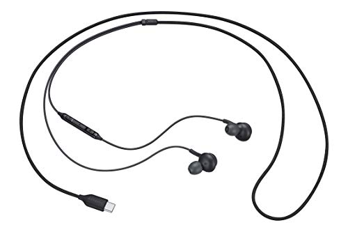 Samsung Type-C Earphones - Tuned by AKG (EO-IC100BBEGWW) Corded Type-C Earphones, Genuine Samsung Product, Parallel Import (Black)