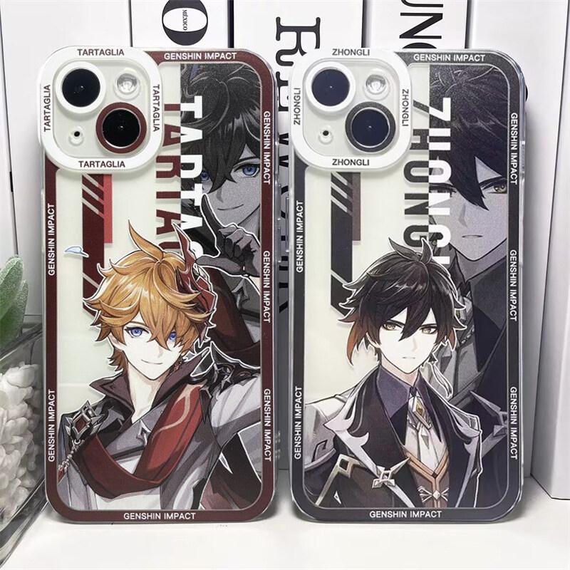 Genshin Impact Case For iPhone 11 12 13 14 15 Pro Max Mini 6 6S 7 8 Plus XR XS Max X Xiao Zhongli Wanderer Alhaitham Cover