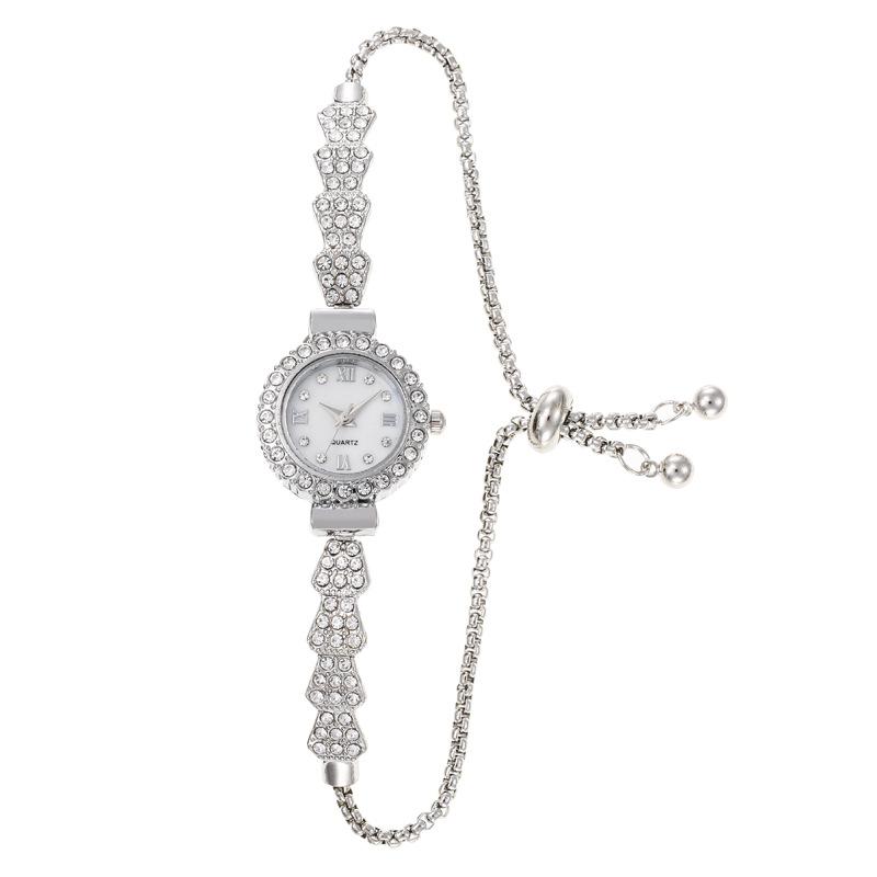 

Роскошные женские блестящие часы-браслет из розового золота, модные женские элегантные кварцевые наручные часы для женщин серебряный