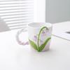 Beautiful Lily of The Valley Ceramic Mug Cup Water Cup Household Exquisite and Elegant Coffee Cup Tea Cup Gift Gifts