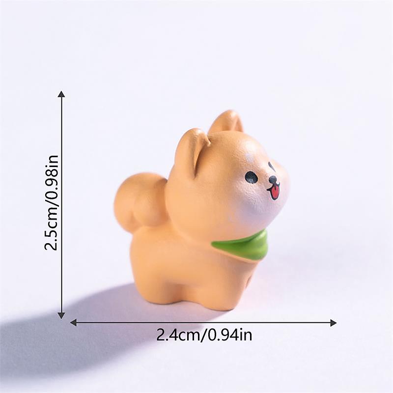 

3 шт./пакет Милые куклы щенков сиба-ину Микроландшафтные украшения Фигурки Украшения для рабочего стола автомобиля Аксессуары для кукольного домика Игрушки Подарки A2