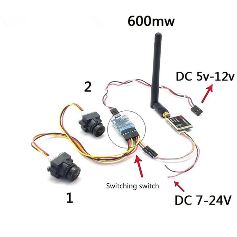 3 Channel Video Switcher Module 3 Way Video Switcher Unit for FPV Camera Video Switching Module Electronic Accessories