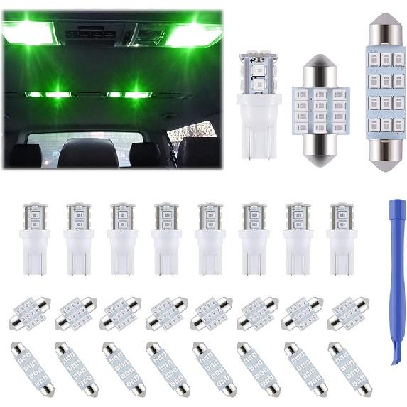 24 Pieces Dome Light LED Car Interior Bulb Kit Set 194 T10 DE3175 578 31Mm 42Mm Bulbs Interior Replacement Lights For Car Map License Plate Door Side