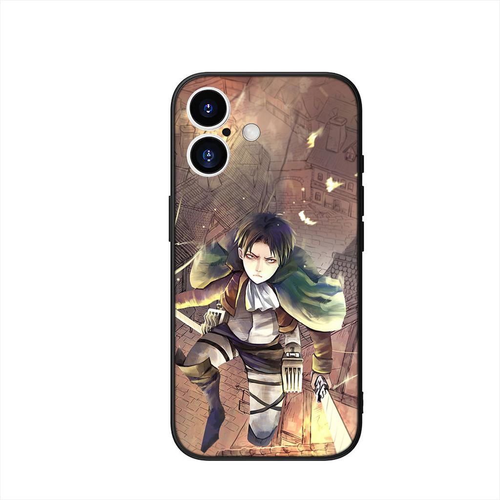 Eren Jaeger levi Attack on titan Phone Cover Case for Apple iPhone 16 15 14 Plus 13 12 Mini 17 Pro Max + 16E Air 16+ ProMax