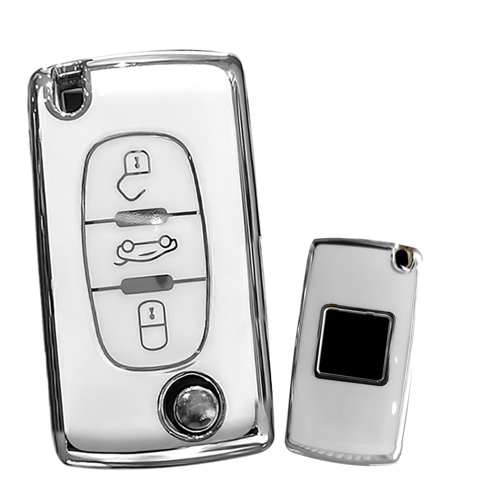 TECART Чехол для ключей Peugeot, Чехол-накладка на ключ, Брелок, Брелок для ключа с дистанционным управлением, Ключница,