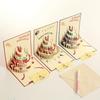Folding 3D Pop Up Birthday Card Hollow Paper Carving Invitation Card Message Cards  Baby Shower
