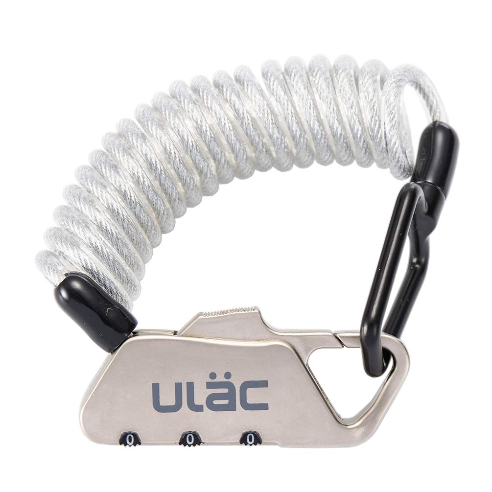 

ULAC Bicycle Wire Lock with Chain Stroller Motorcycle Saddle 1200mm Available in Four Colors Lock, Dial, Lock, Lock, Lock, Lightweight, Portable, серебряный