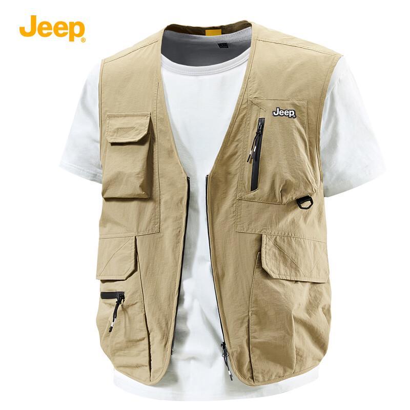 JEEP Men's Multi-Pocket Outdoor Fishing Vest