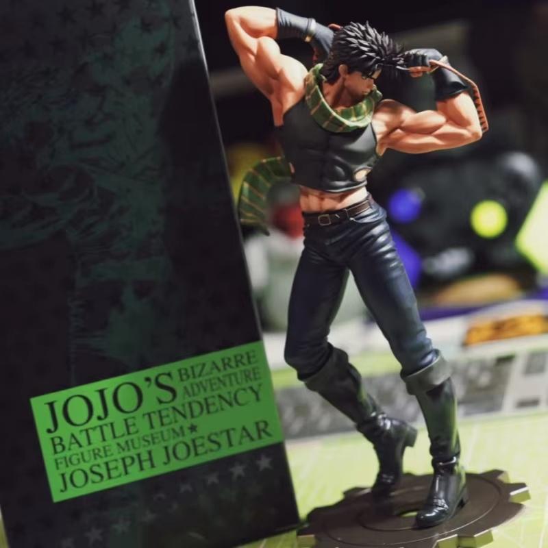 Jojo'S Bizarre Adventure Josef Joestar Action Figure Pop Culture Collectible Toy Hand-Made Er Qiao Swing Hammer Model Ornament