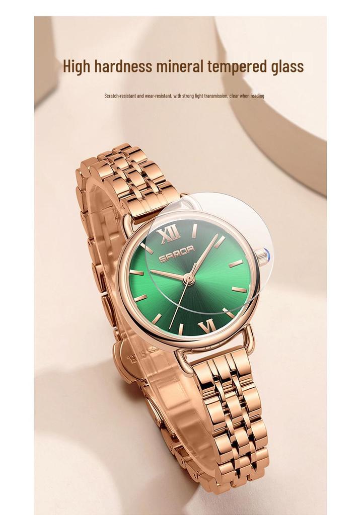 Sanda Women's Retro Roman Numeral Quartz Watch - Fashionable, Simple, and Waterproof