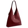 Coach Burgundy Polished Leather Shoulder Hobo Bag with Gold Hardware for Daily Use