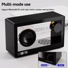 Portable Alarm Clock Bluetooth Speaker Vintage Hifi Soundbar Wireless Colorful Atmosphere Light with Mic Support TF Card Play