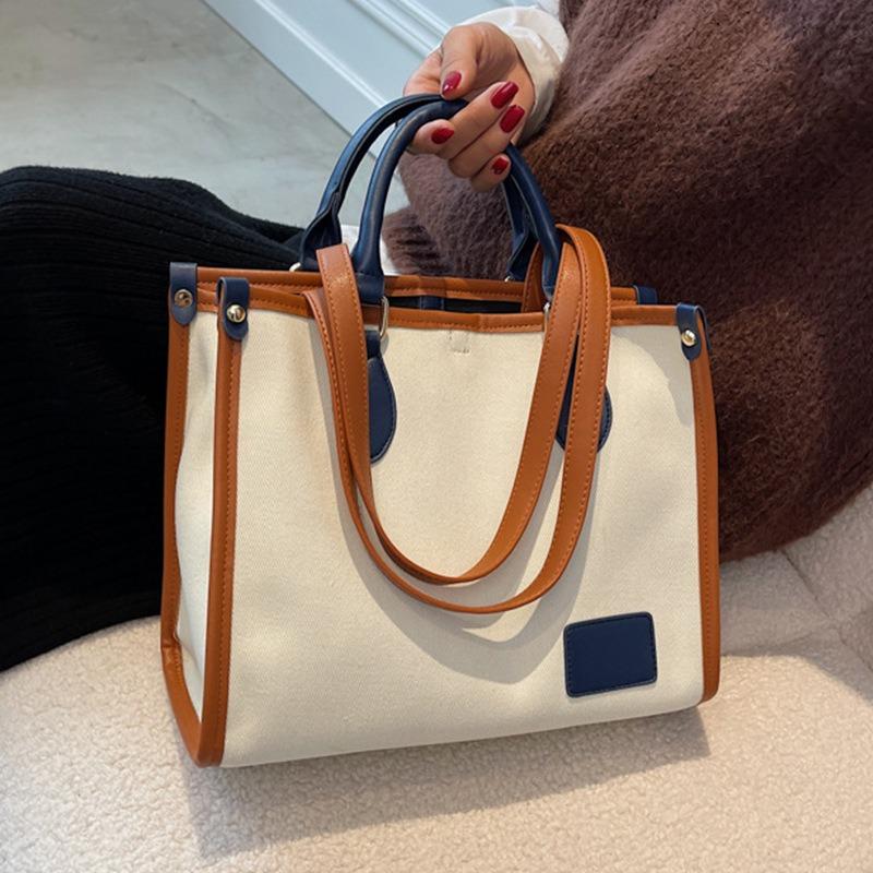 

Leather patchwork shoulder bag linen crossbody small square bag Guangzhou women s bag generation Main picture: Length 35x Width 8x Height 25cm
