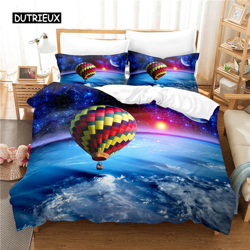 

Комплект постельного белья с изображением воздушного шара, комплект пододеяльников, постельное белье с 3D-принтом, комплект постельного белья размера «queen size», модный дизайн EU single(135x200cm)