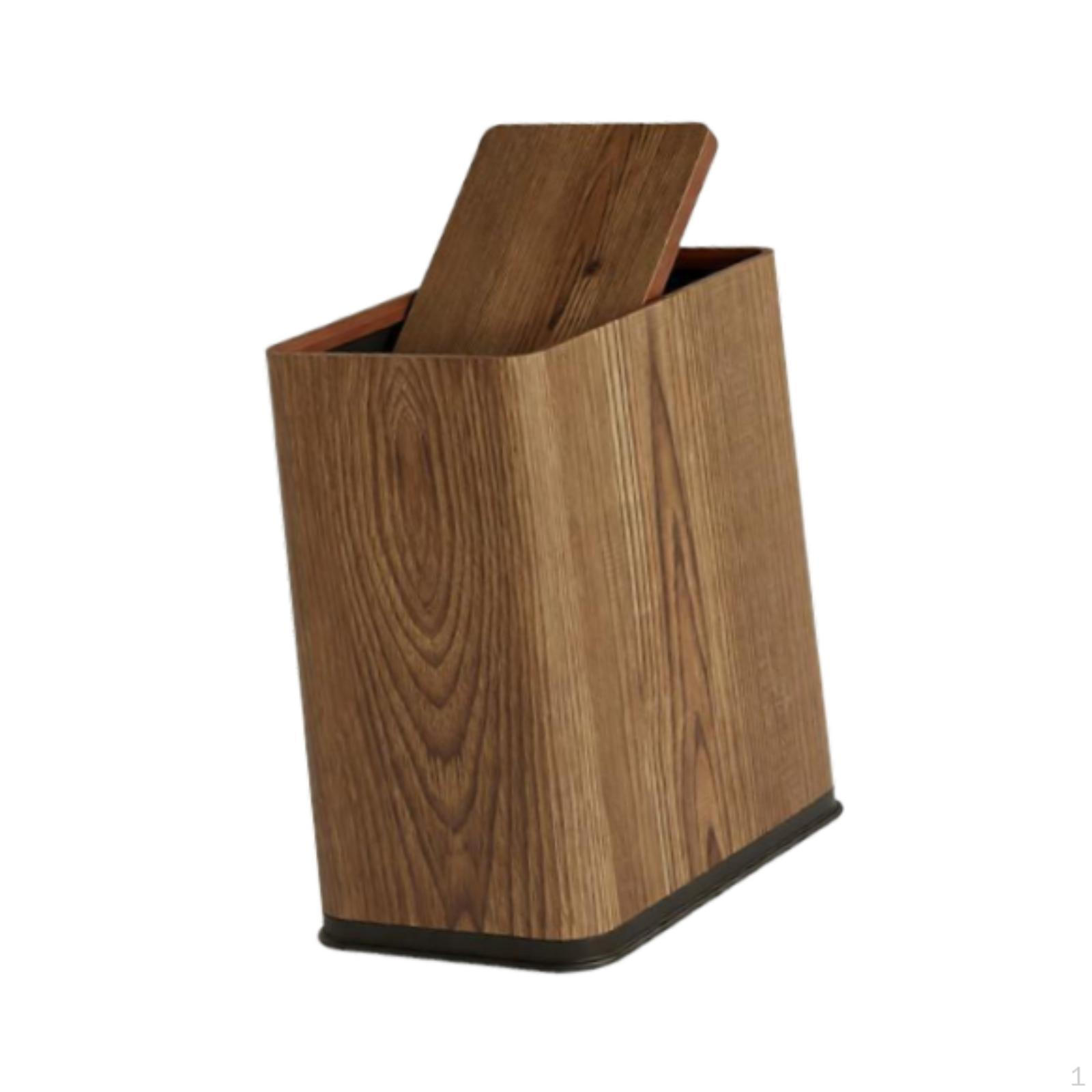 

Bin with Lid, Narrow for Restaurant, Children s Room And Home Wood Patttern