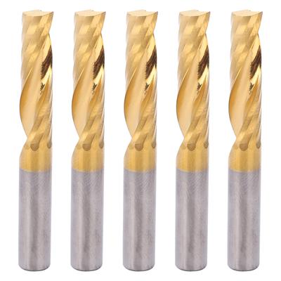 5pcs High Speed Steel Spiral Router Bits Milling Cutter CNC End Mill Set 6 X 25 X 50mm