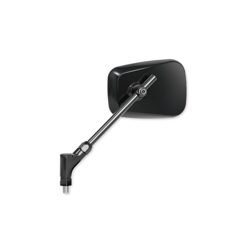 TANAX NAPOLEON NA-007 AZ3 Mirror EX Black Motorcycle Mirror, 10mm Standard Thread, Left/Right Compatible, with Turner, Sliding Mirror, Complies with