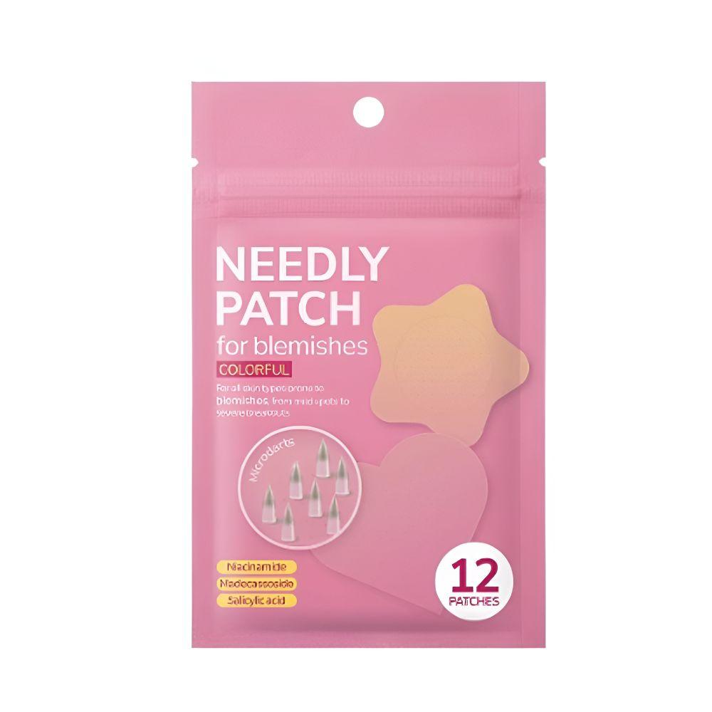 NEEDLY Patch for Blemishes Colorful (12 Patches) - Micro-Needle Acne Soothing Spots