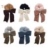 Bow Hair Rope Knit Bow Plush Hair Tie Elastic Hair Band Scrunchies Girls Ponytail Holder Hair Rope for Thick Thin Hair Accessories