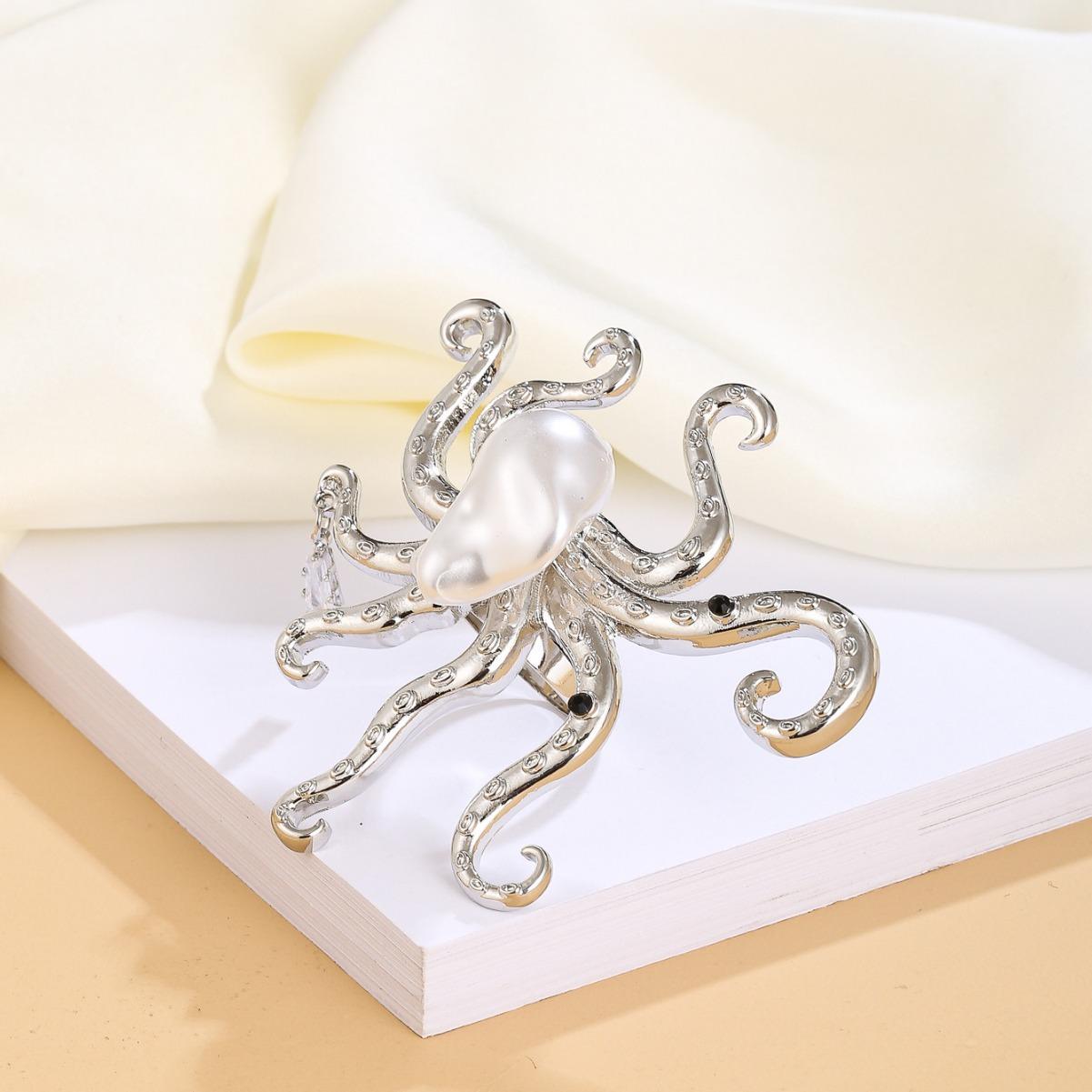 Hip Hop Personalized Octopus Ring