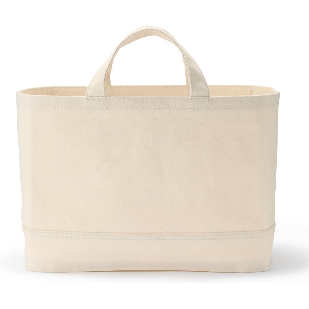 Muji Cotton Canvas Soft Box with Handles Large 37x26x26cm Storage Case Organizer Box