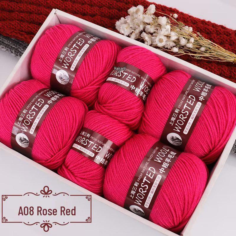 Sanli Wool Yarn 290: Medium Thick Knit Sweater, Scarf, and DIY Seat Cushion