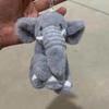 Cute Cartoon Elephant Keyring Polyester Animal Bag Pendant Love Pompom Plush Stuffed Keychain  Kids