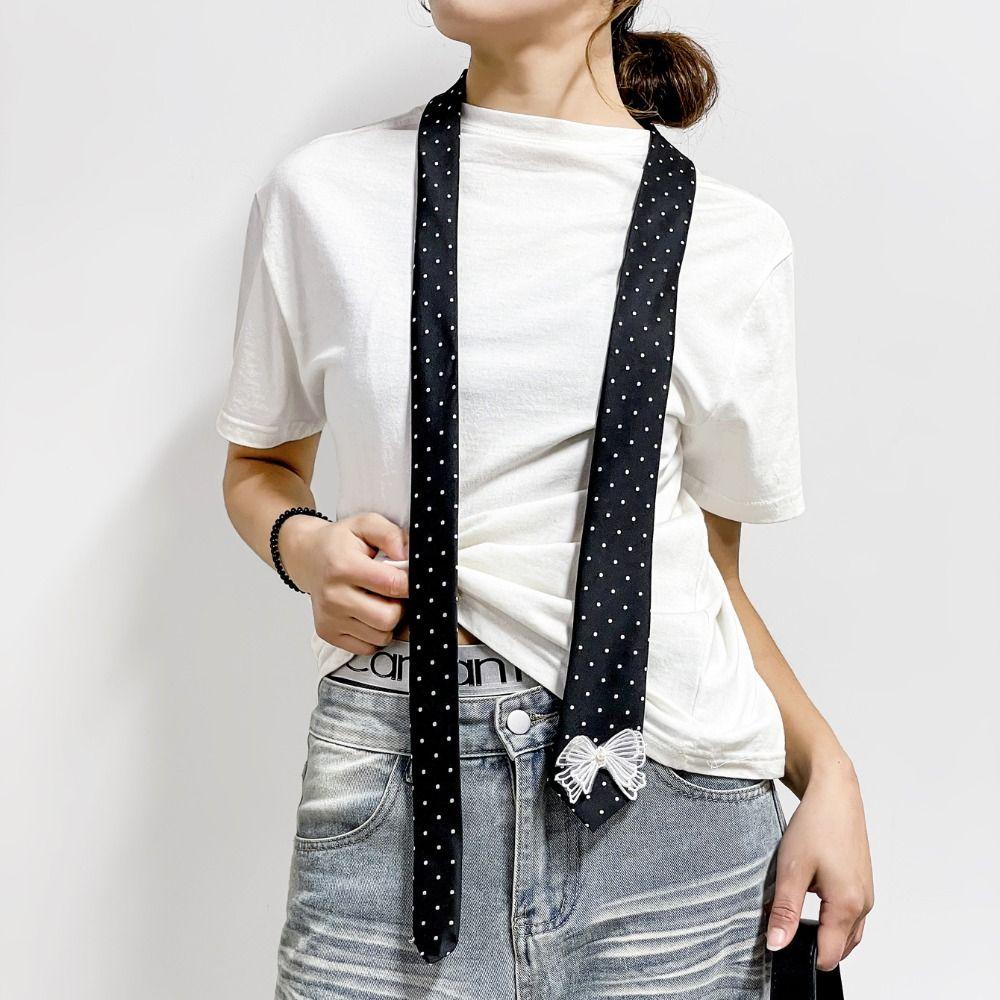 Korean Polka Dot Tie Bowknot Shirt Tie Decoration Casual Belt Accessories Men