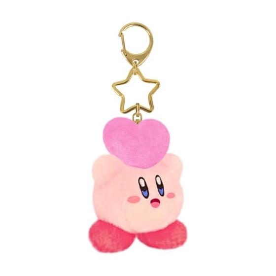 [Sanei Boeki] Stuffed Kirby Star Mini Mofu Mascot Keychain Friends Heart Toss