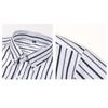 Men's High-Grade 4-Way Stretch Digital Print Striped Long Sleeve Shirt, Turn-down Collar Men Shirt Wholesale