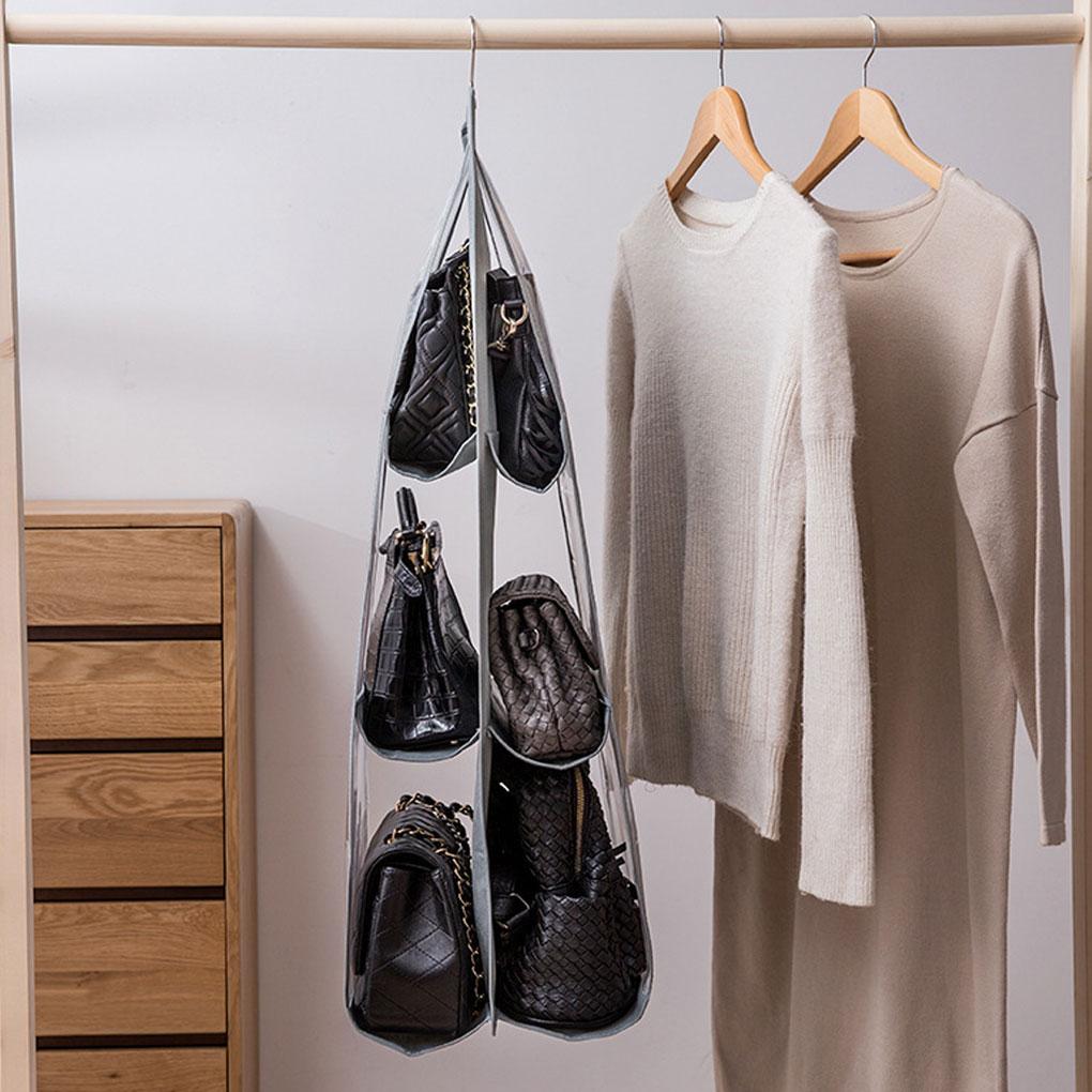 Double-sided Hanging Organizer Dust-proof Folding Storage Bag Closet