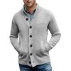 2025 Men's Solid Color Single-Breasted Knitted Sweater Cardigan for Fall and Winter