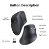 UGREEN Wireless Mouse Vertical Quiet Bluetooth Wireless 6 Buttons DPI Prevent Mouse Arm Ergonomic Design Compatible with Black 5.0 2.4GHz