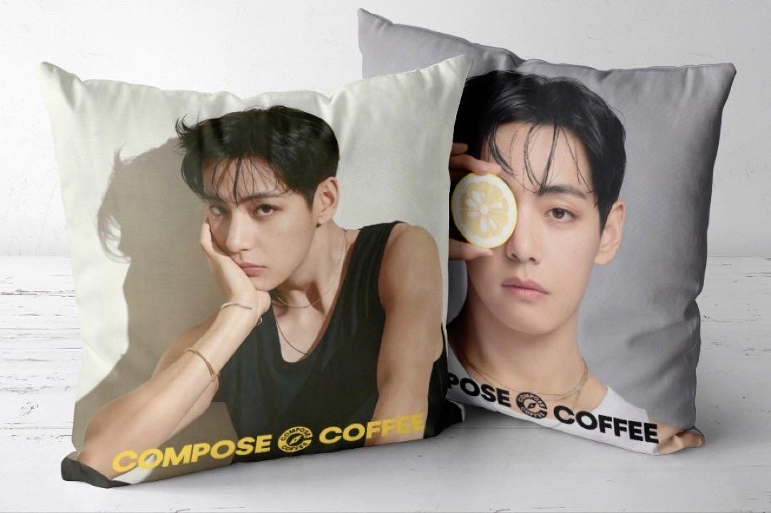 

[Б/У] BTS COMPOSE COFFEE Чехол для подушки Тэхён V V