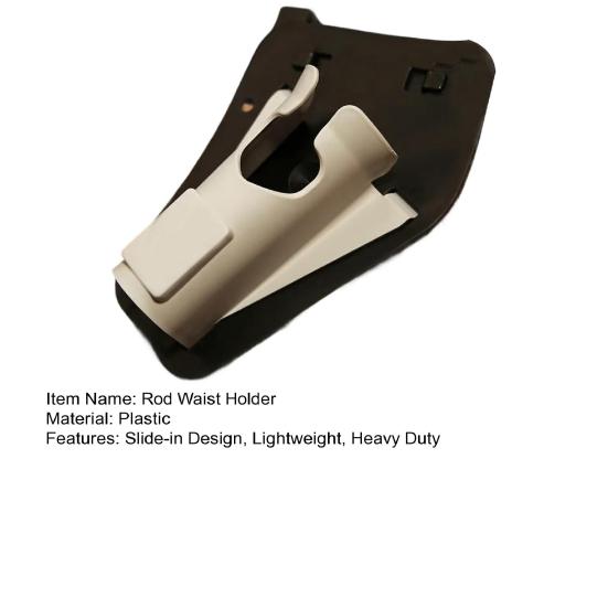 Slide-in Fishing Rod Waist Holder Portable Lightweight Heavy Duty Wading Waist Belt Hanging Fishing Pole Hip Holster Fishing Accessories