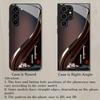 Creative Black Brown Corrugated Glass Phone Case Suitable for Samsung Galaxy S26 S25 S24 S22 S21 S20 FE/Ultra/Plus Anti Drop