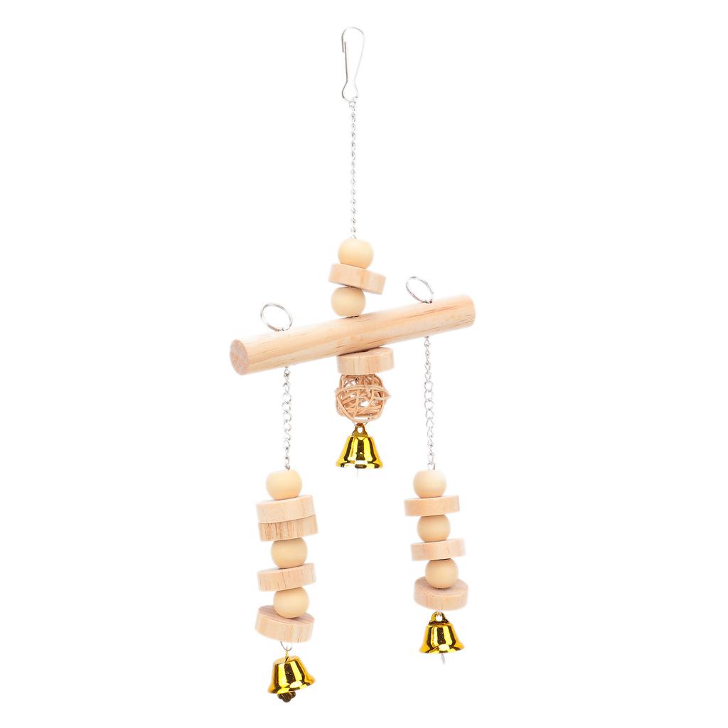 Bird Swing Toy Hanging Swing Bells Chew Toy for Parrots Mynahs Macaws and Other Small Birds