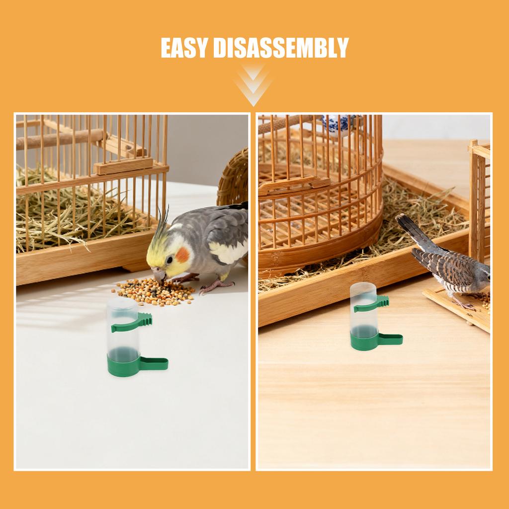16Pcs Bird Drinking Cup Set 60Ml Automatic Water Feeder Spillproof Design for Parrot Cage Small Bird Container