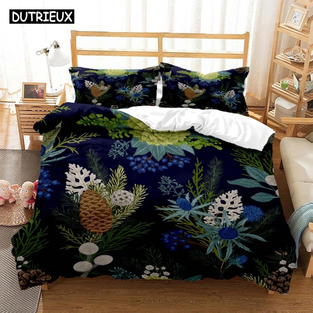 Plant Flowers Digital Print Polyester Bedding Sets Child Kids Covers Boys Bed Linen Set For Teens Bedding Set