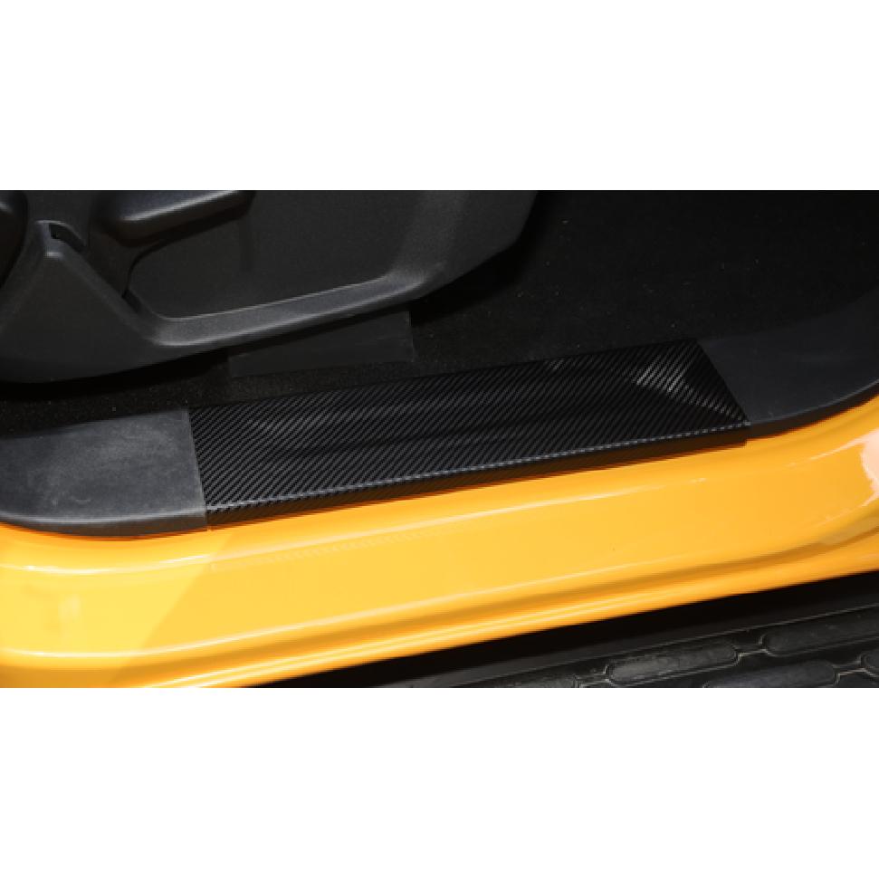 4x Carbon Fiber Car Door Plate Sill Scuff Cover Anti Scratch Sticker For Bronco