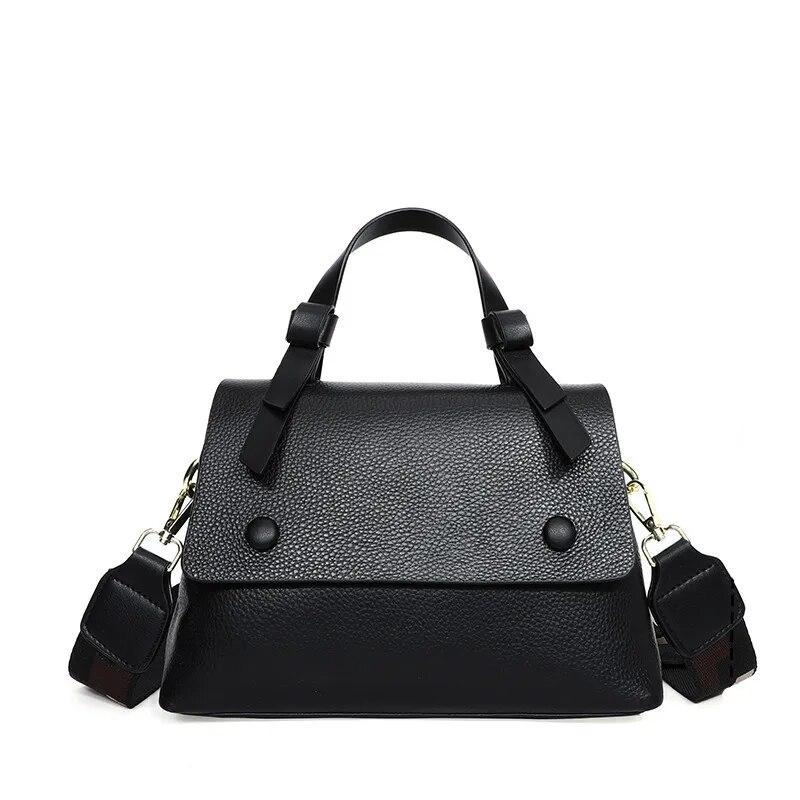 Genuine Leather Women Cowhide Tote The New Quality Leather Female Designer Handbag High Capacity Flap Shoulder Crossbod Bag