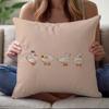 "Duck Family" Pillow Cover 2D Printed Polyester Sofa Cushion Case – Cute Cartoon Duck Design For Home Decor 40X40Cm