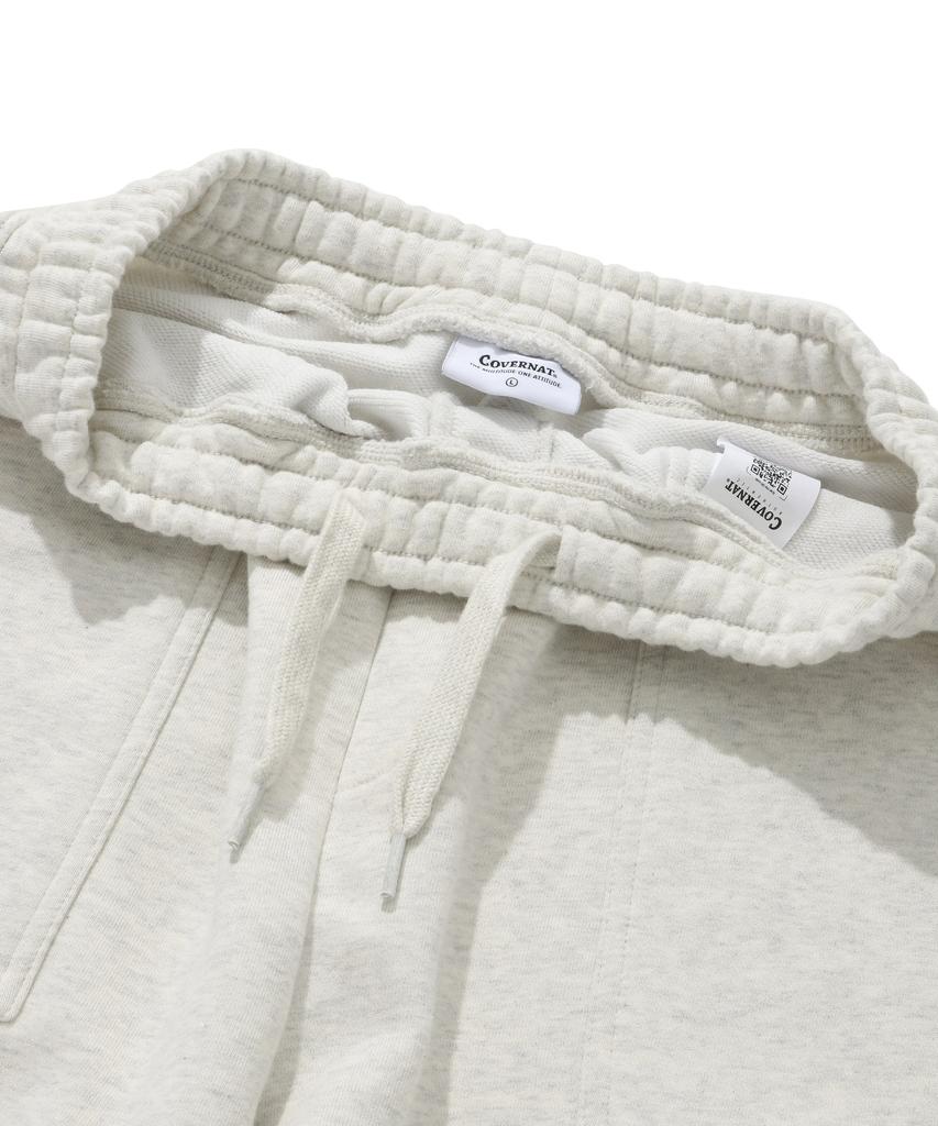 COVERNAT C Logo Sweat Wide Jogger Pants Oatmeal