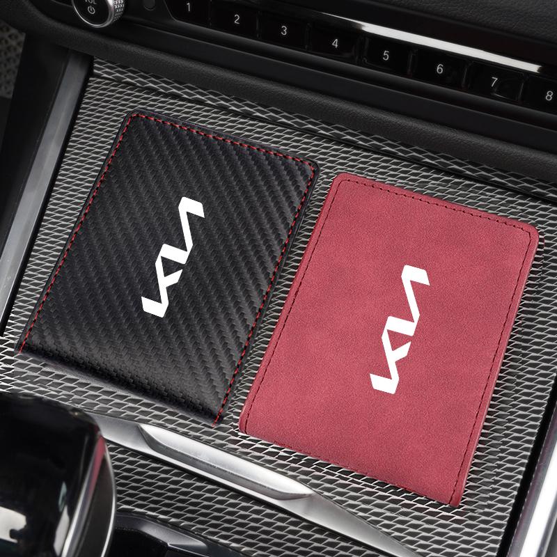 BSLJ6 1pcs Car Styling Auto Driver License Credit Card Bag PU Leather for Kia KN Sportage Ceed Picanto Rio ProCeed K7 K5 K8 K3 K9 Niro
